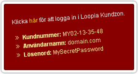 Loopia visar lösenord i klartext